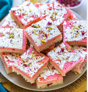 Diwali activity - Making coconut barfi with children