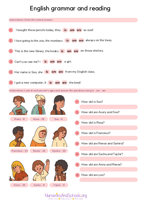 English grammar and reading