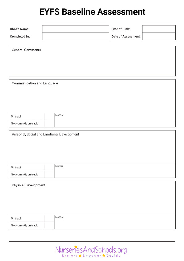EYFS Baseline Assessment