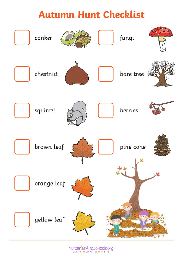 Autumn checklist hunt