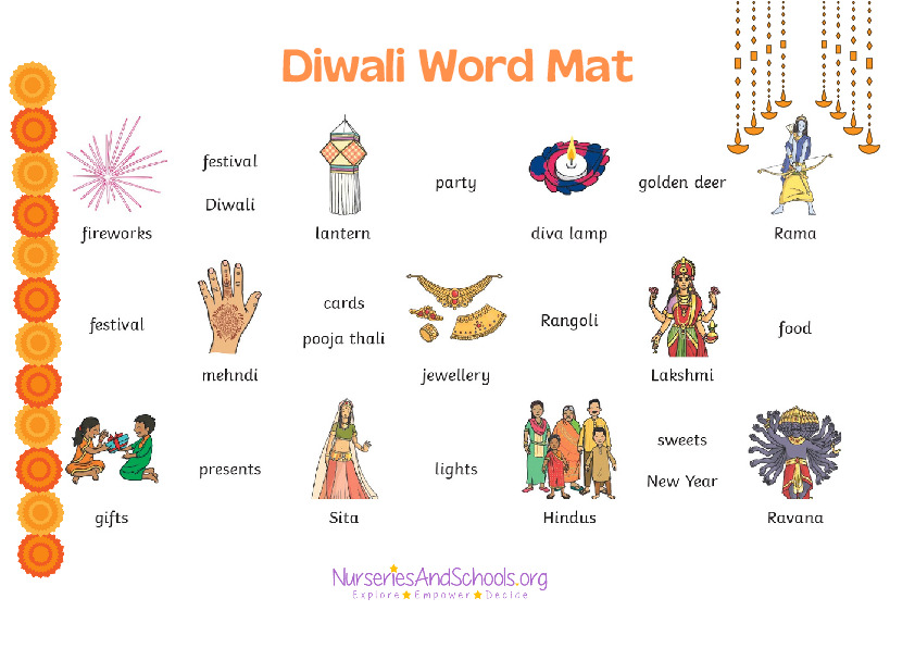 Diwali Word Mat