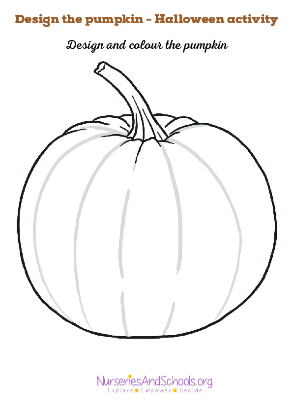 Design the pumpkin - Halloween activity