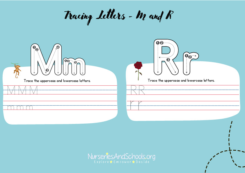 Tracing Letters - M and R