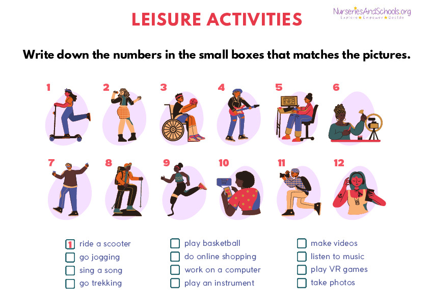 Leisure Activities- Matching activity