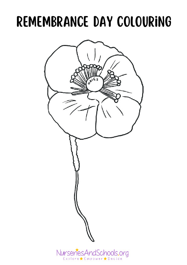 Remembrance day colouring