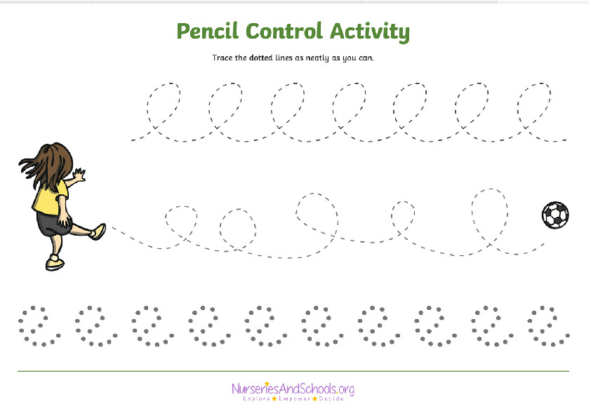 Pencil control activity - World Cup