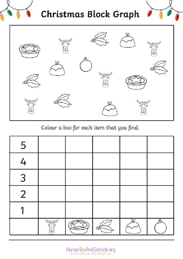 Christmas block graph - Maths