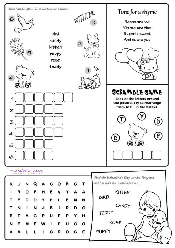 Fun Valentines day - Activities - worksheet