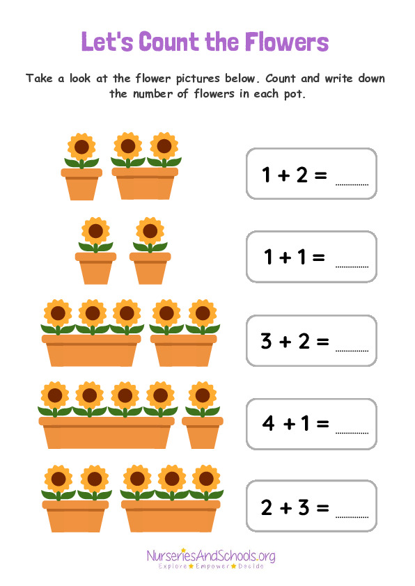 Let's Count the Flowers - KS1/KS2 Maths