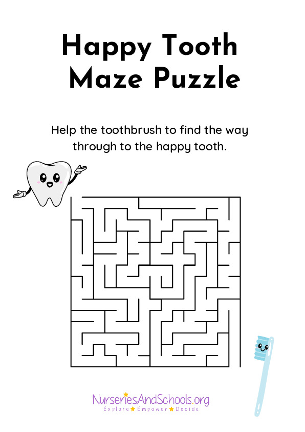 Happy Tooth  Maze Puzzle