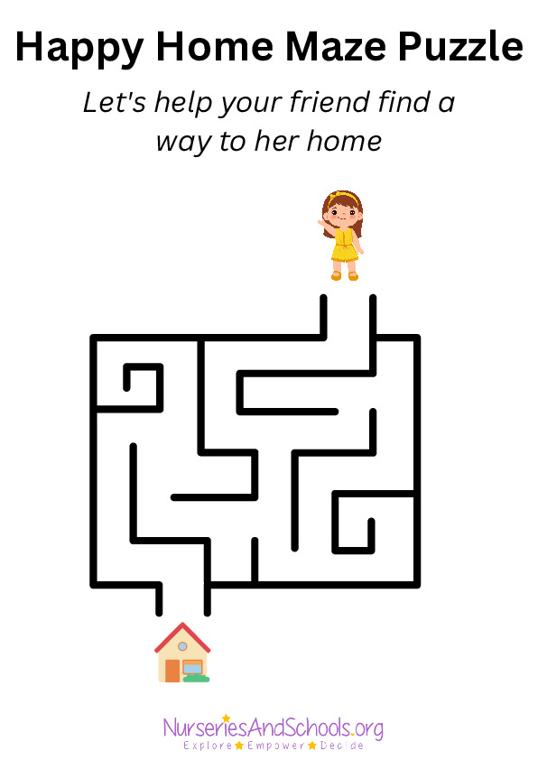 Happy Home Maze Puzzle