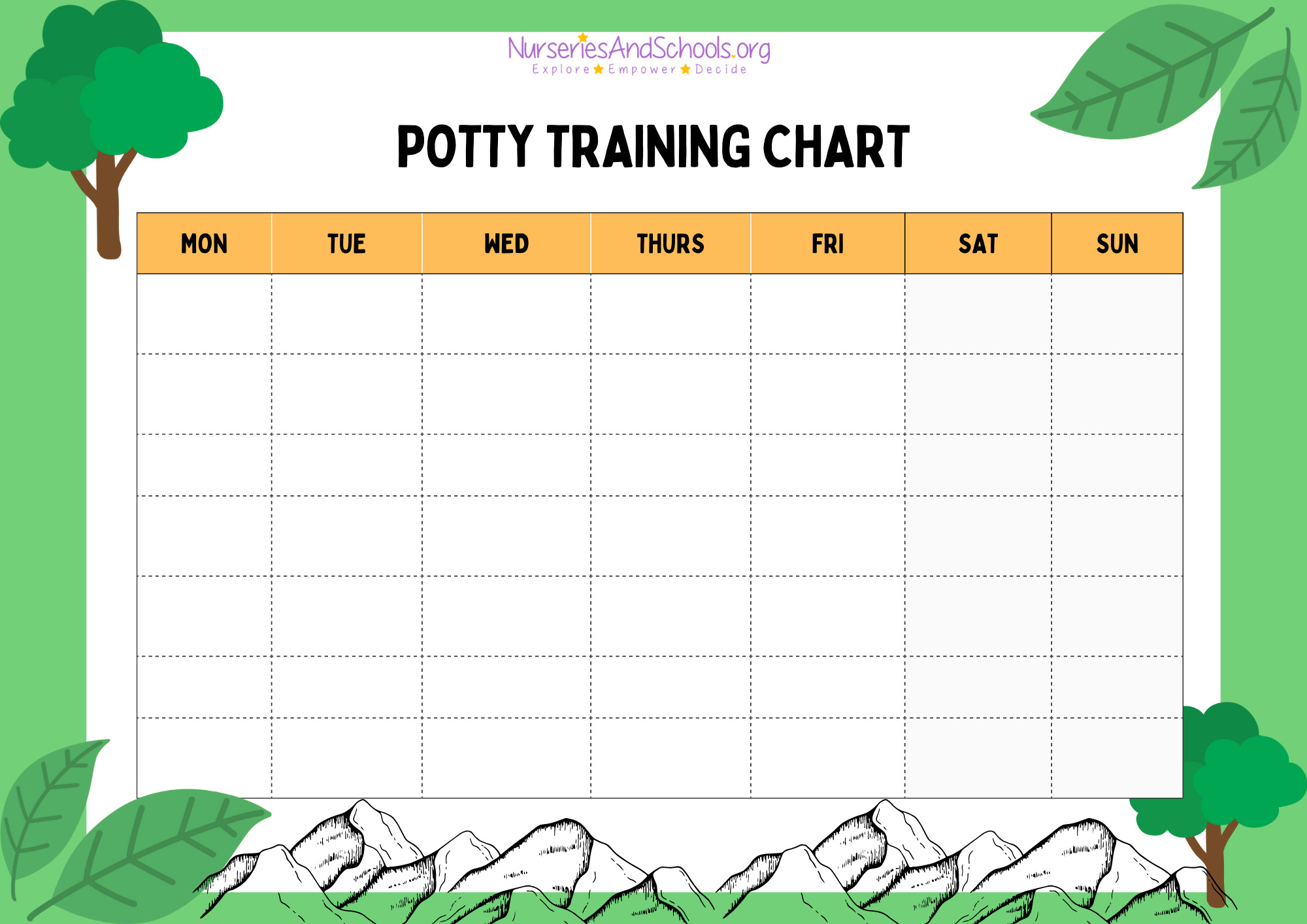 Potty Training Chart