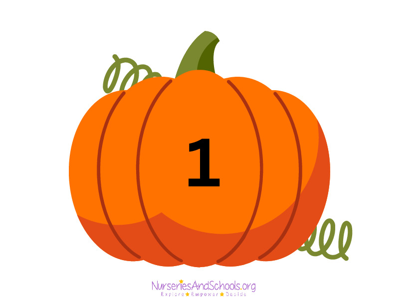 Number 1-20 on Pumpkins