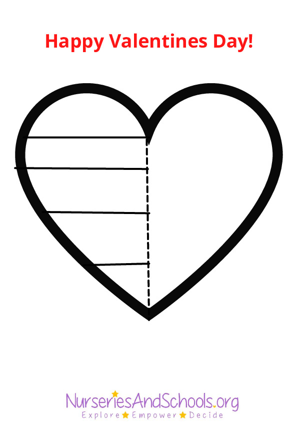 Valentines heart symmetry activity.
