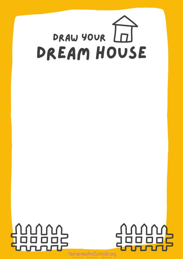 Draw your dream house activity
