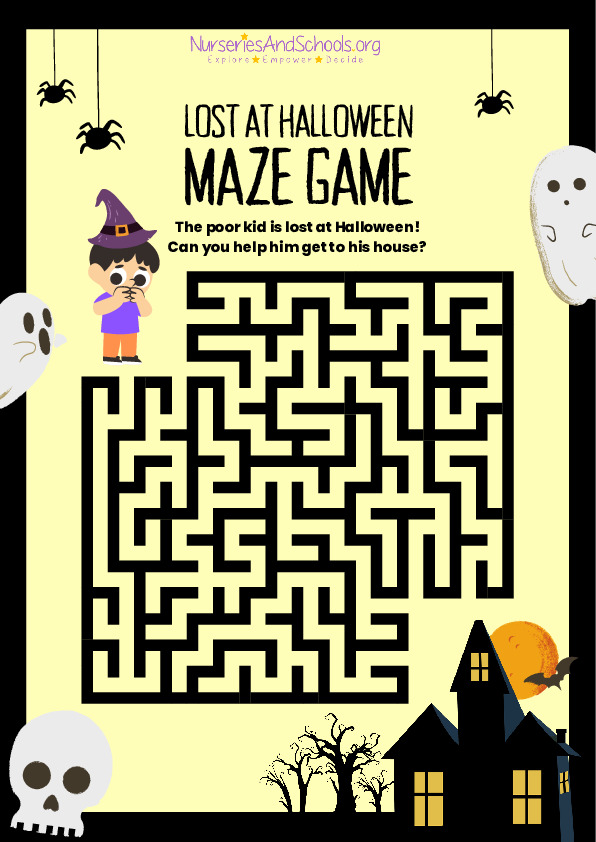 Lost at Halloween Maze Game