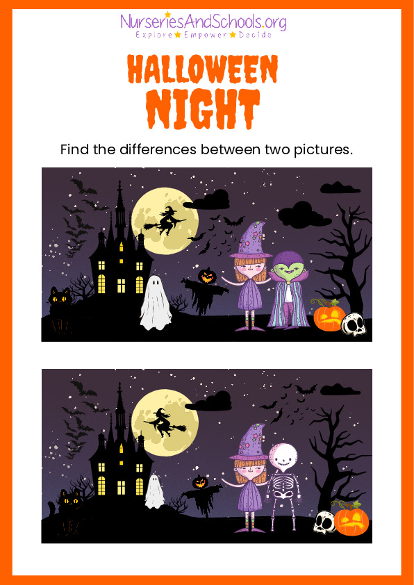 Halloween Night- Find the differences