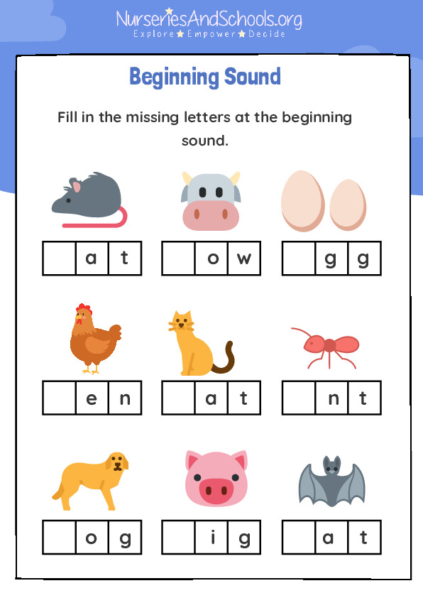 Beginning Sound Worksheet