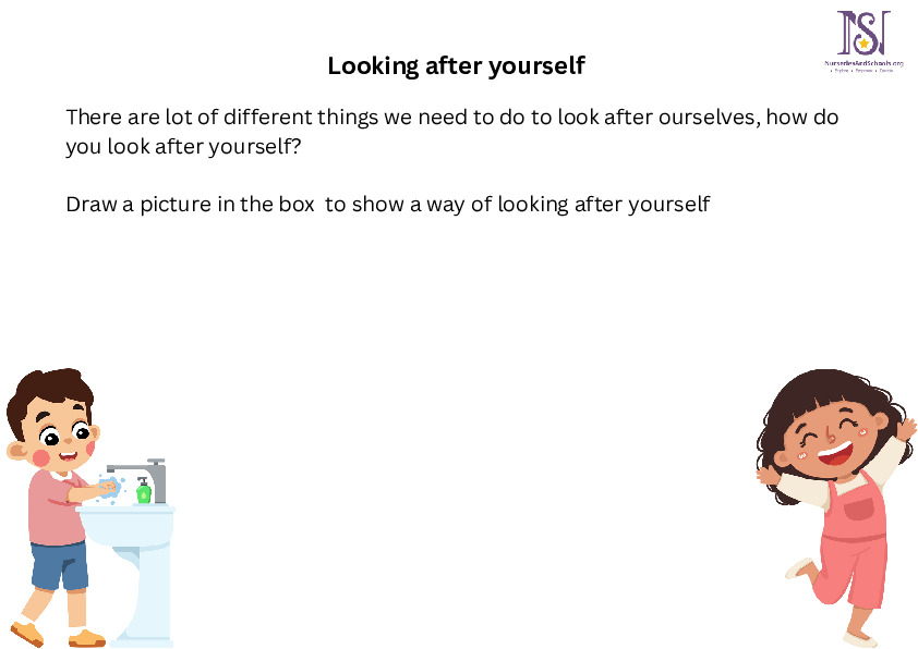 All About Me: Looking after yourself worksheet