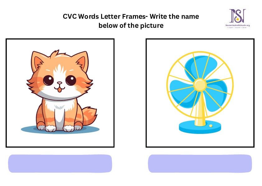 CVC Words Letter Frames