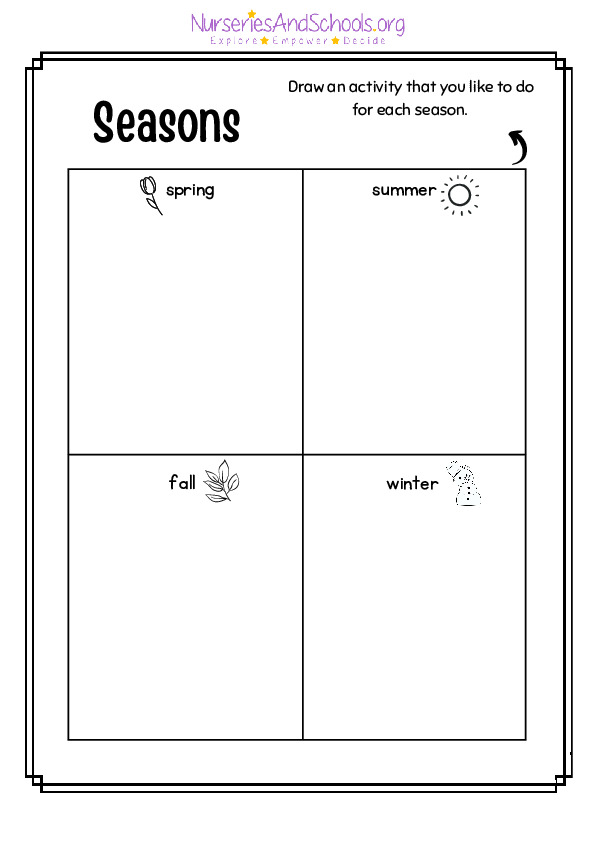 Seasons worksheet