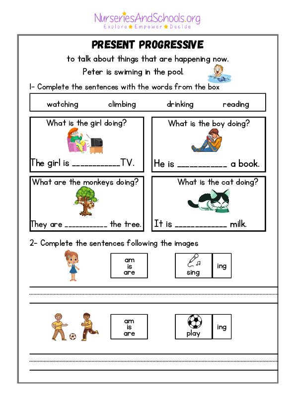 Present Progressive worksheet