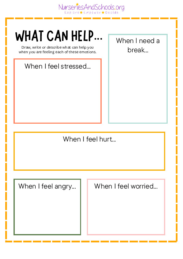 Social Emotional learning worksheet