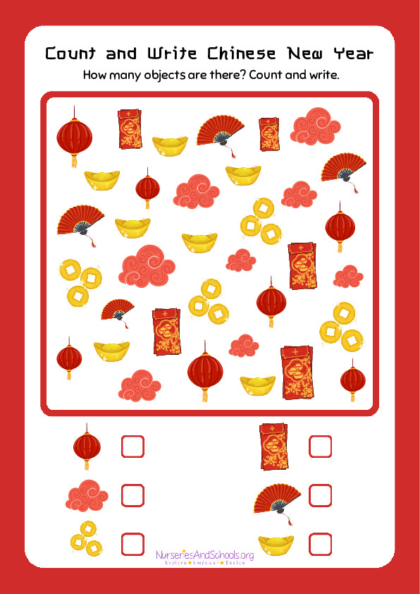 Chinese New Year Counting Worksheet