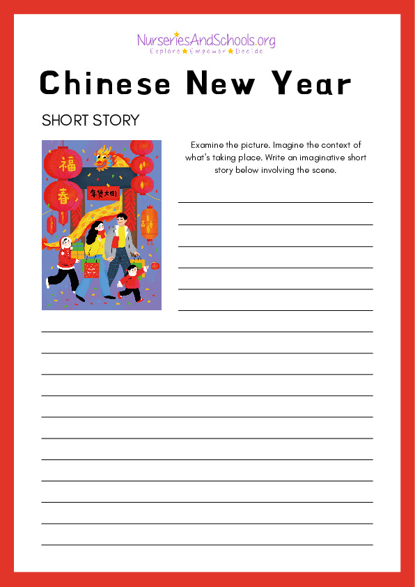 Chinese New Year Short Story Worksheet