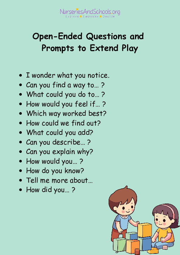 Open-Ended Questions and Prompts to Extend Play