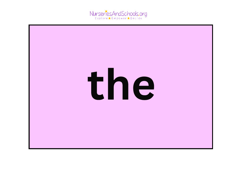 100 High Frequency Words