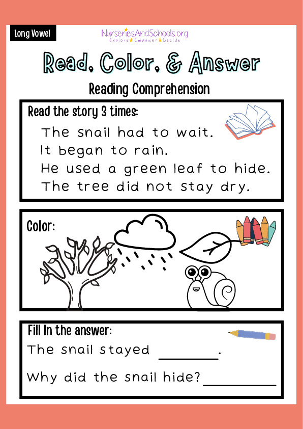 Long Vowel Reading Comprehension