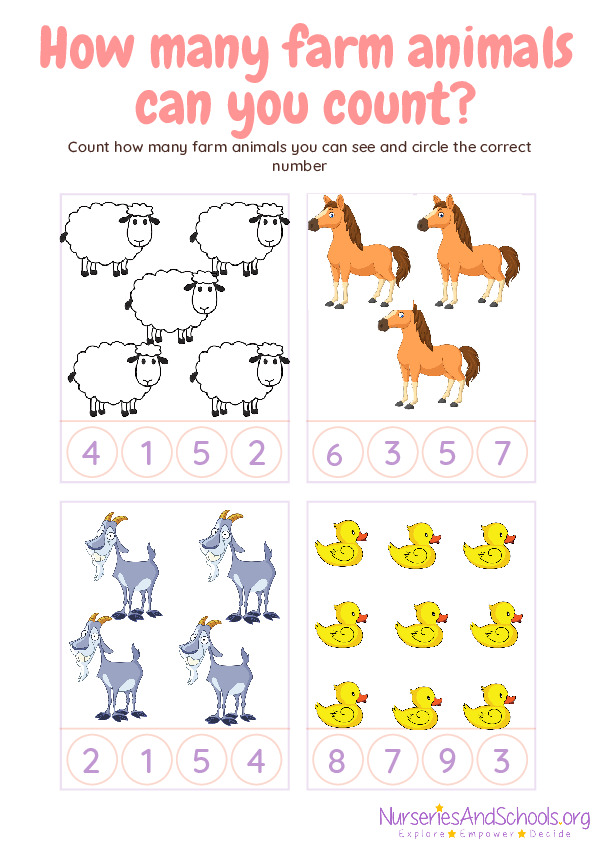 How many farm animals can you count?