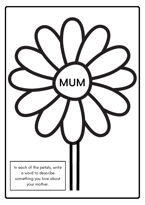 Mother's Day Affirmations worksheet