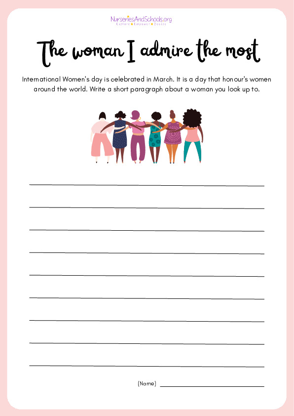 International Women's Day Writing Worksheet