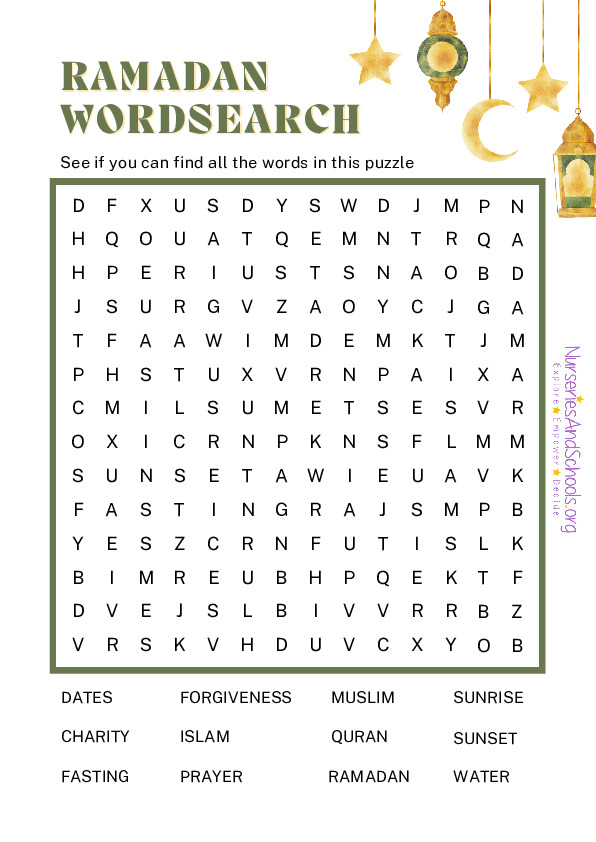 Ramadan Wordsearch