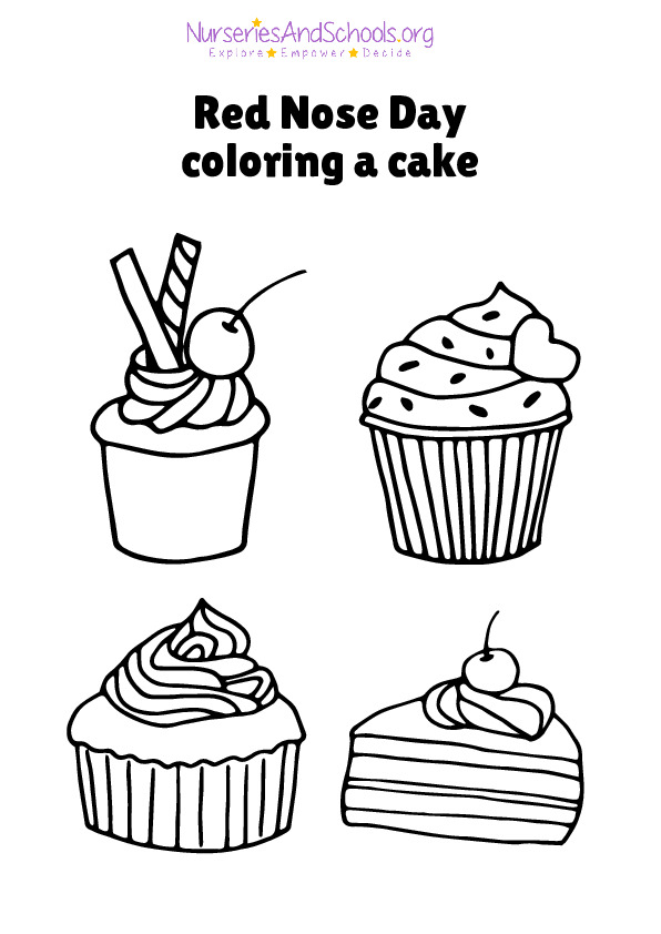 Red Nose Day- Coloring a Cake