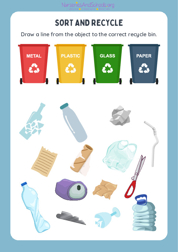 Global Recycling Day Waste Sorting Worksheet