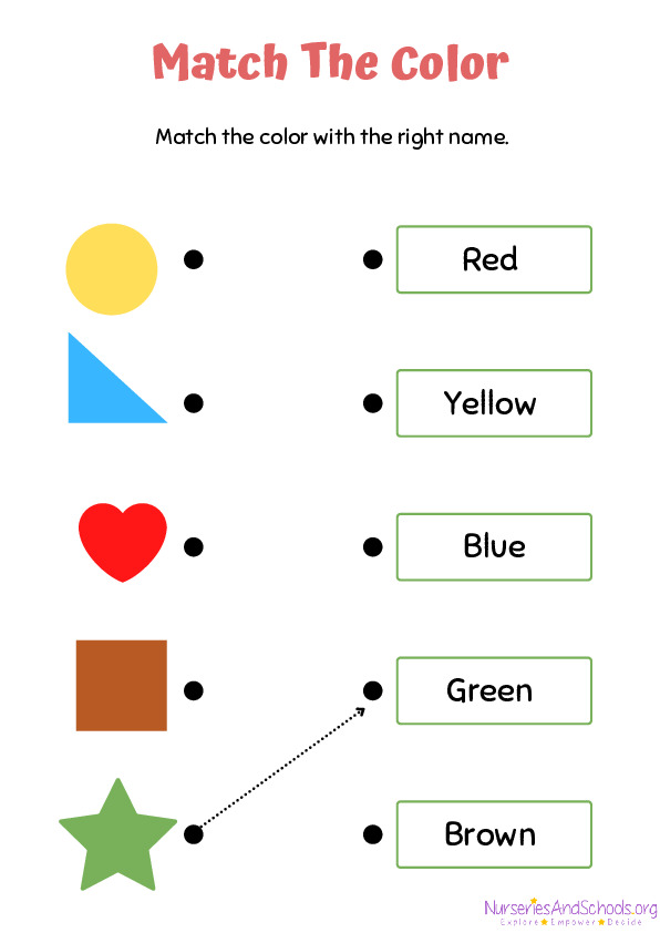 Matching colours and shapes