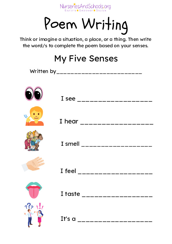 World Poetry Day- Simple poem writing worksheet