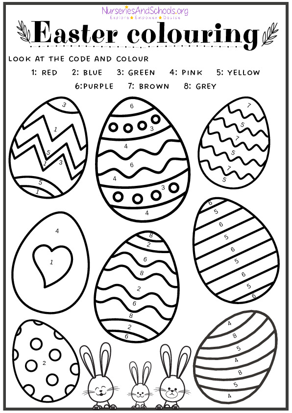 Easter Coloring Page Worksheet