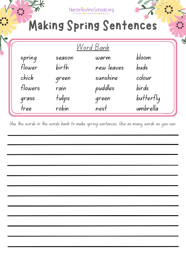 Making Spring Sentences