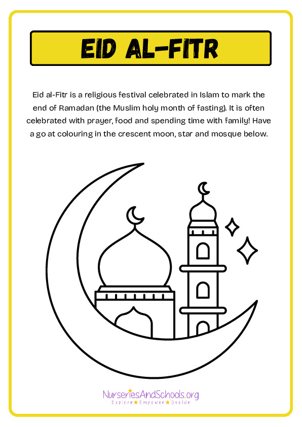 Eid al-Fitr coloring worksheet