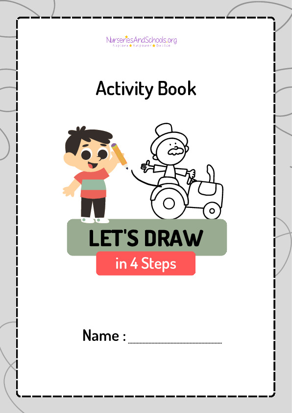 World Art Day- Let's Draw in 4 Steps Activity Book Worksheet
