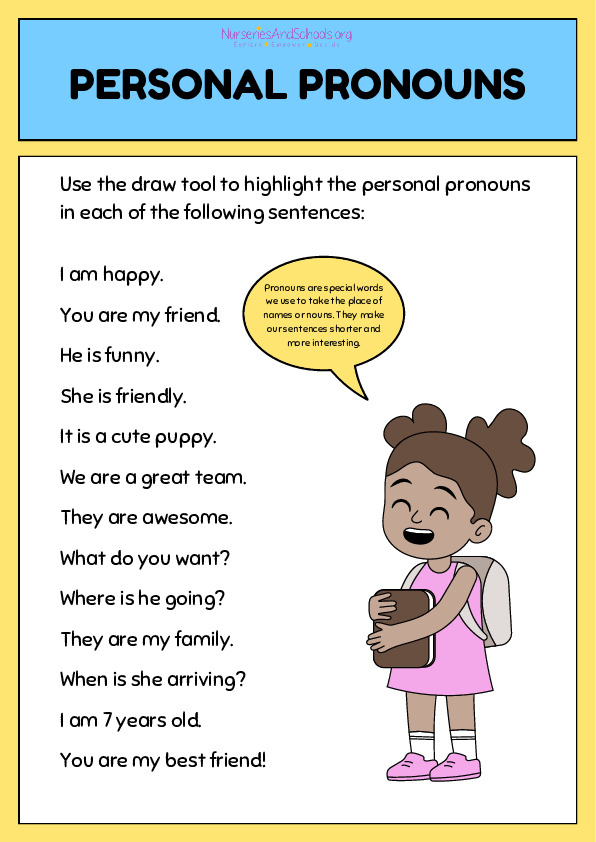 Personal Pronouns English Worksheet