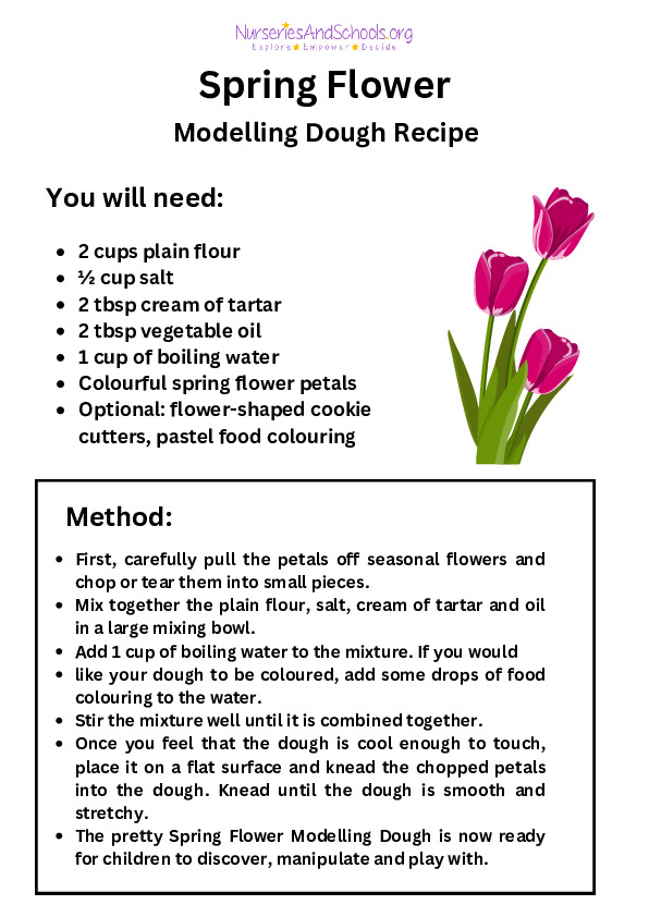 Spring Flower Modelling Dough Recipe