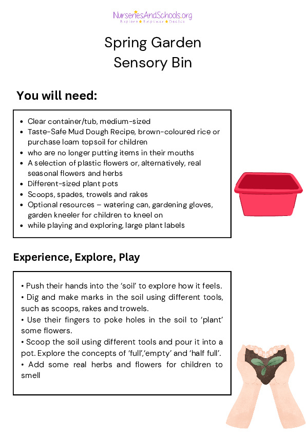 Spring Garden Sensory Bin