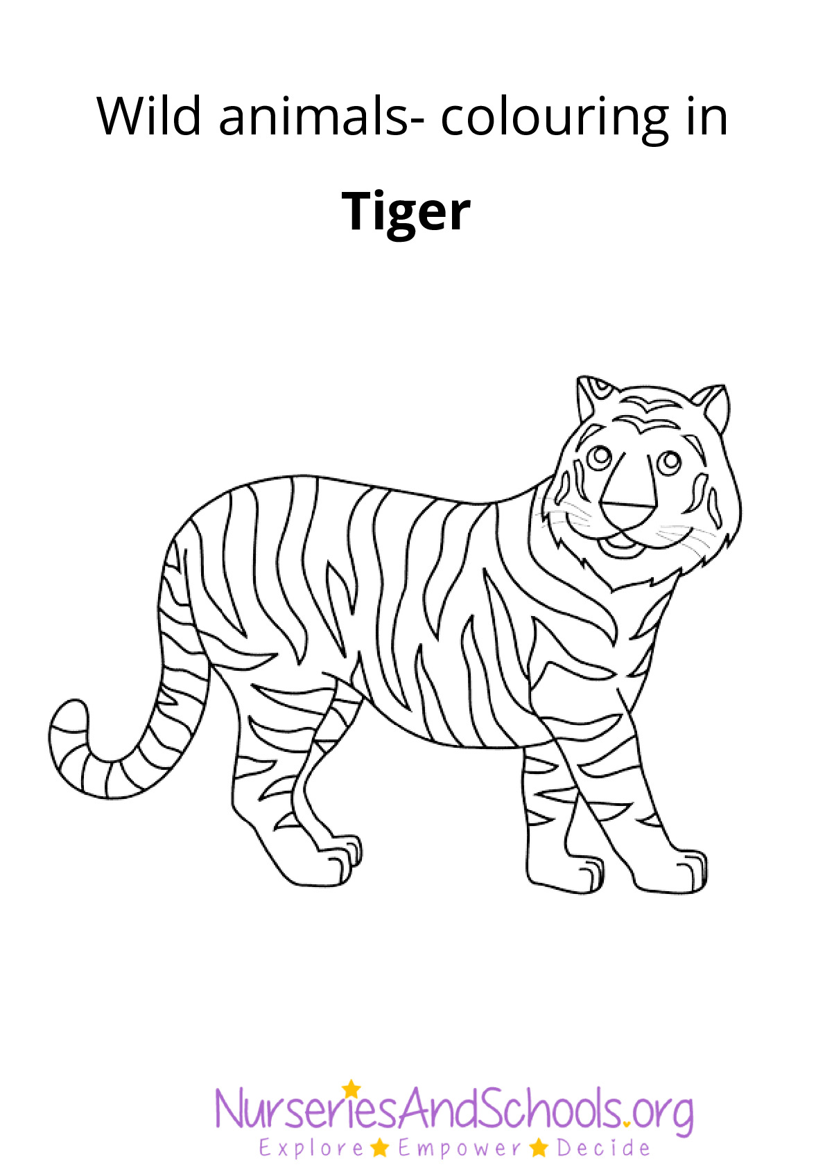 Coloring Worksheet - Wild Animals