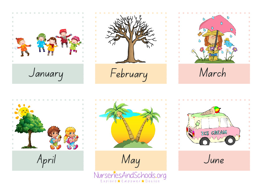 Months of the year flashcards