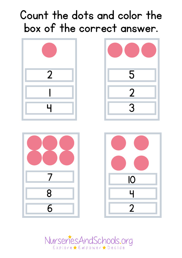Counting objects worksheet